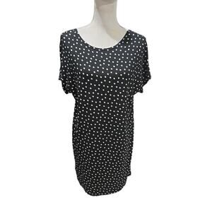 Ava Sky Black and White Polka Dot Dress